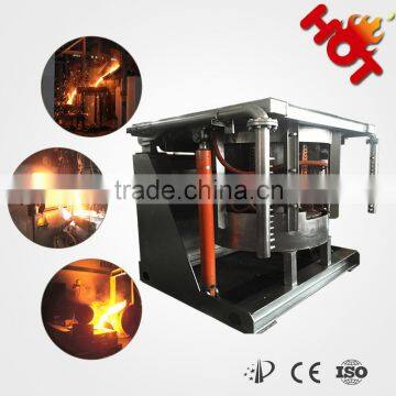 Magnetic coreless 2 ton induction furnace for iron/steel/copper/aluminum scrap