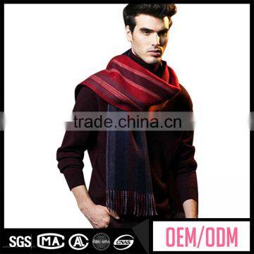 Cheap Luxury Cashmere Scarf, Fine Cashmere Scarf, Navy and Red Scarf