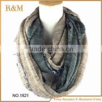 Fashion women cotton long print infinity scarf