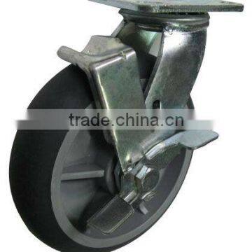 8x2 TPR HEAVY DUTY CASTER - PLATE BRAKE (GS-5997ED-02)