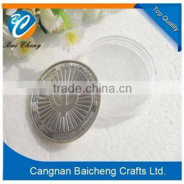 Souvenir coin of zinc alloy material/ plastic for promotional