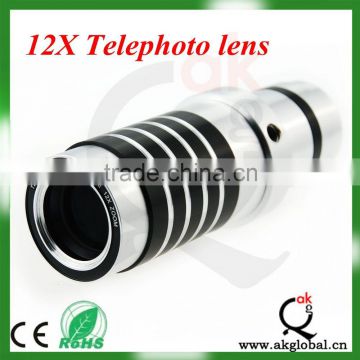 aluminum lens zoom 12x telephoto lens camera lens for samsung galaxy