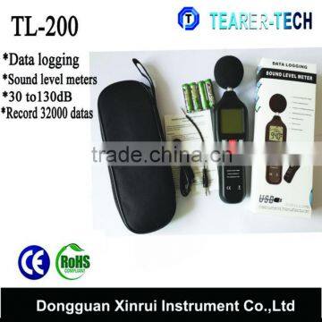 TL-200 HOT SALE/Factory price portable USB noise levels in db,noise level decibel,noise db level tester with range 30-130dB