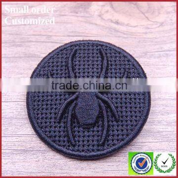 Custom spider cartoon embroidery iron-on golf patches and badges woven badge