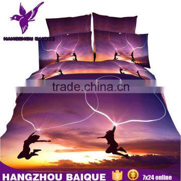 Sunrise Lovers Heart Printed 3D Reactive Bedding Set