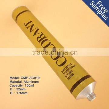 High Quality new design gold color aluminum shining packaging tube