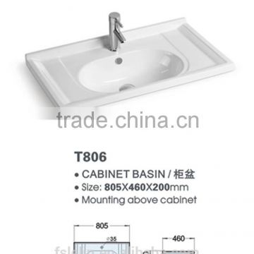 LELIN L82cm ceramic cabinet basin bathroom vanities top bathroom basin sink of LT-058