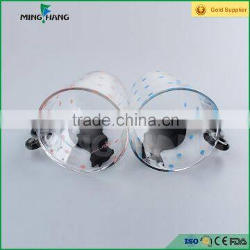 Borosilicate Glass Bottle Cat Print Clear Glass Mug Drinking Bottle With Handle Supplier's Choice