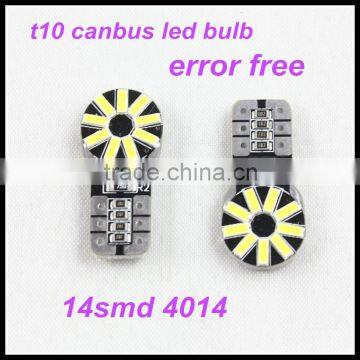 auto car parts w5w 194 for m.ercedes b.enz/b.mw/a.udi led t10 canbus 18smd 4014 interior light t10 light bulb