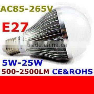 7w hot sell 520lm led bulb e27 dimmable led bulb 6000k electric snow globes