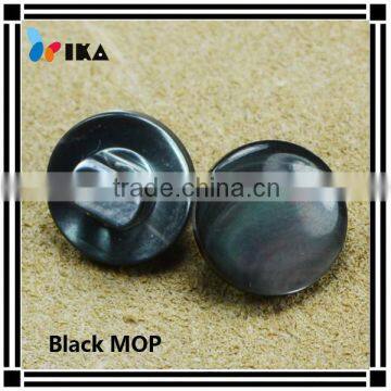 custom black mop shell shank buttons for garments