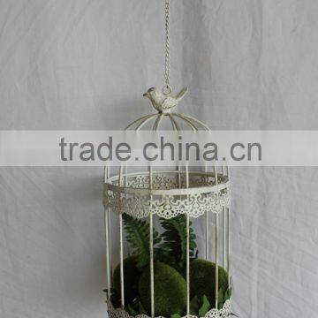 Hot-selling shabby chic metal birdcage for home decoration