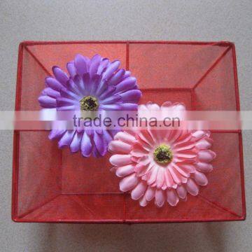 Organza Jewelry Gift Box With Flower Metal Wire Frame