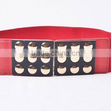 Fashion 2015 Elastic Waistband PU Leather Ending