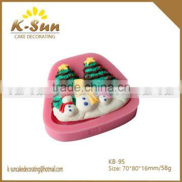 2015 Christmas snowman silicone fondant mold