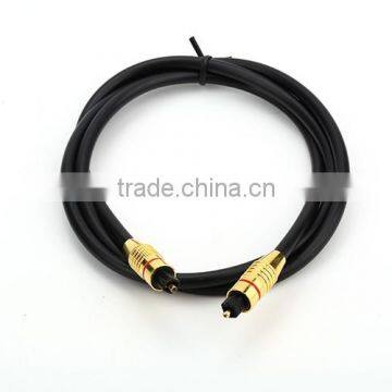 High quality digital audio toslink cable gold with black 15m