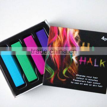 Temporary individual 4 colors hair chalk for hair dye