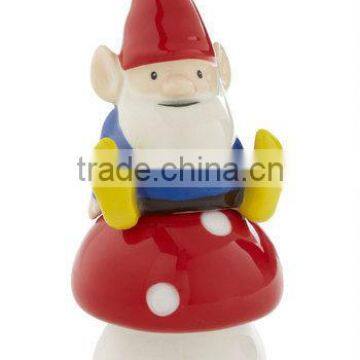 ceramic cute Gnome colorful Salt and Pepper Shakers