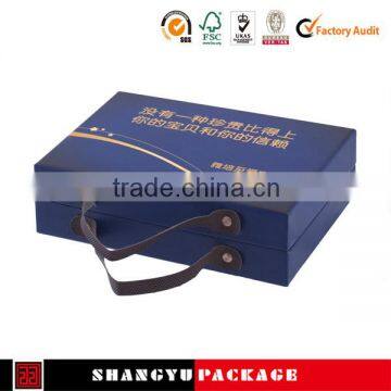 top quality wine bottle and glasses packing black paper wine box