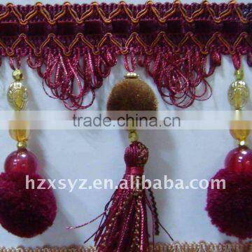 Pompon Curtain Fabric Tassel Fringe lace