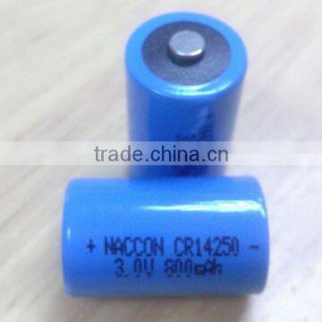 Lithium CR14250 Li/MnO2 Battery 3V 800mah Non rechargeable Battery