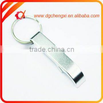 Customized Aluminium Alloy Bottle Opener Keychain ,silver