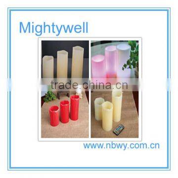 Hot sale color changing flameless led candle with remote control, led wax candle light