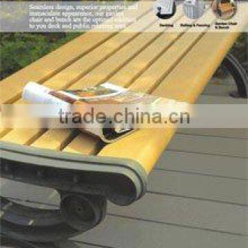 PE wood plastic garden chair/ composite park bench