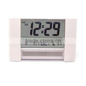 Large screen solar power LCD clock transparent