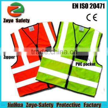 Trade Assurance Over $32000 CE Certificate ENISO 20471 High Visibility Reflective Safety Vest