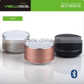 Shenzhen supplier new metal music box mini wireless A10 Bluetooth speaker