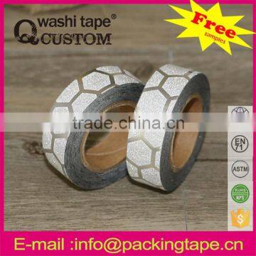 Qcustom gold print paper tape for stationery