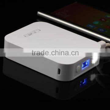 Amazon Golden Supplier Portable usb LCD display power bank charger and light