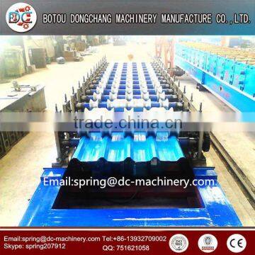 High Speed Hydraulic Motor Drive Color Steel Trapezoid Roof Roll Forming Machine photo-6