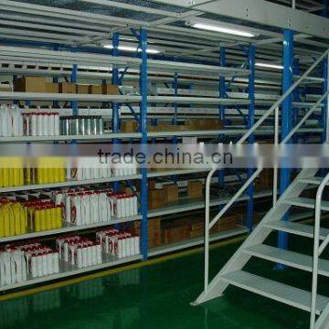 Steel floor mezzanine racking