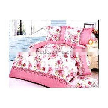 Printed peach skin for bedding sets
