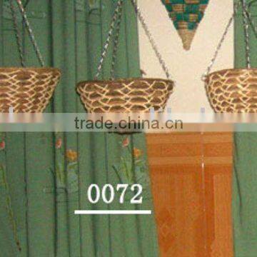 Three Pieces Round Rattan Hanging Basket