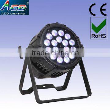 18*10w 4in1 RGBW multi color waterproof IP 65 led outdoor flat par light aluminium body