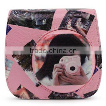 Fujifilm instax mini 80 polaroid camera pu leather bag with sholder strap