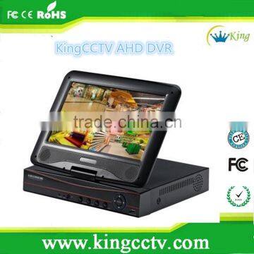 Best-selling hd portable LCD dvr camera AHD/DVR/NVR/HVR cctv dvr system with monitor