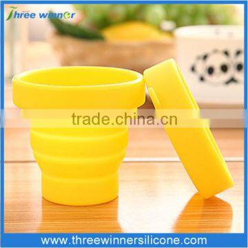 Heat resistant custom collapsible silicone foldable water bottle