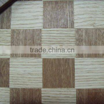 Red Oak and Sapelli Woven Veneer for Home Decoration