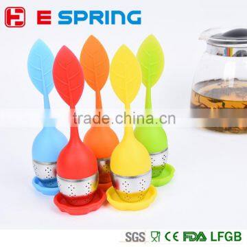 Food grade leaf shape bluk silicone tea filter tea drinkers