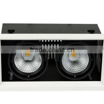 Factory Price High Bright 2 Head 2*12 Watts Grille Lamp Led Down Light, Recessed Ceiling Led Light Grill photo-2