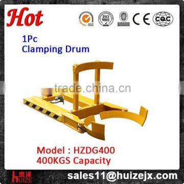 400 KGS Forklift Attachment Single Drum Plastic Round Clamps