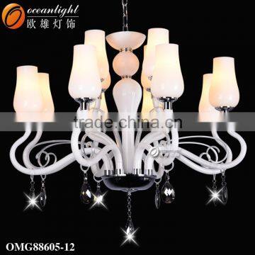 Brass Color 2014 Unique Clear Theresa Crystal Chandelier Lightings With Shade for Europe OMC9007 photo-4