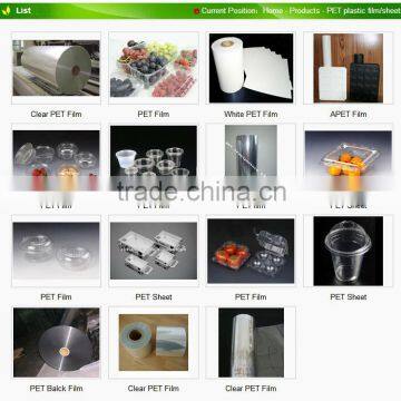 blister vacuum forming high quality clear APET plastic film