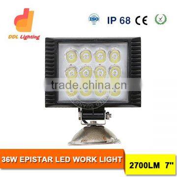 7inch 2700LM straight 3 row 36w 12volt led work light, 4x4 auto led work light