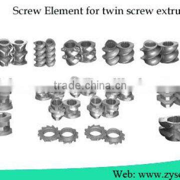 Heating elements for twin screw barrel screw elements screw and barrel