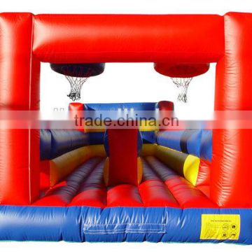 2 Lane Bungee Run with Hoop|Inflatable 2 lane Bungee Run